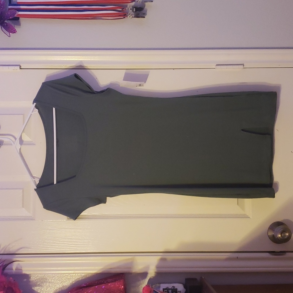 SO, small, green mini dress